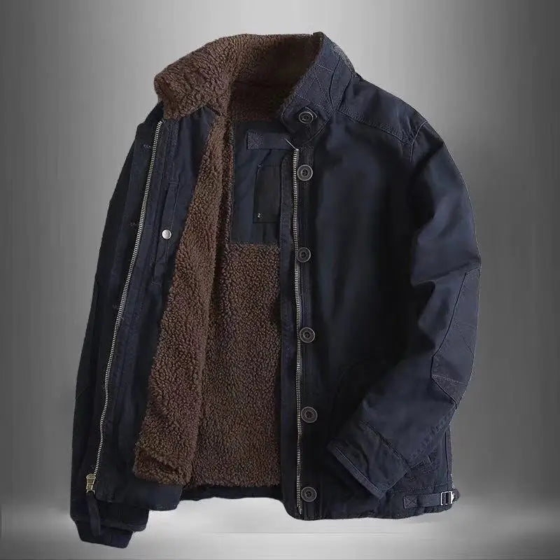 Street-Wave Men's Camouflage Winter Jacket With Sherpa Lining For Ultra Cold Weather
