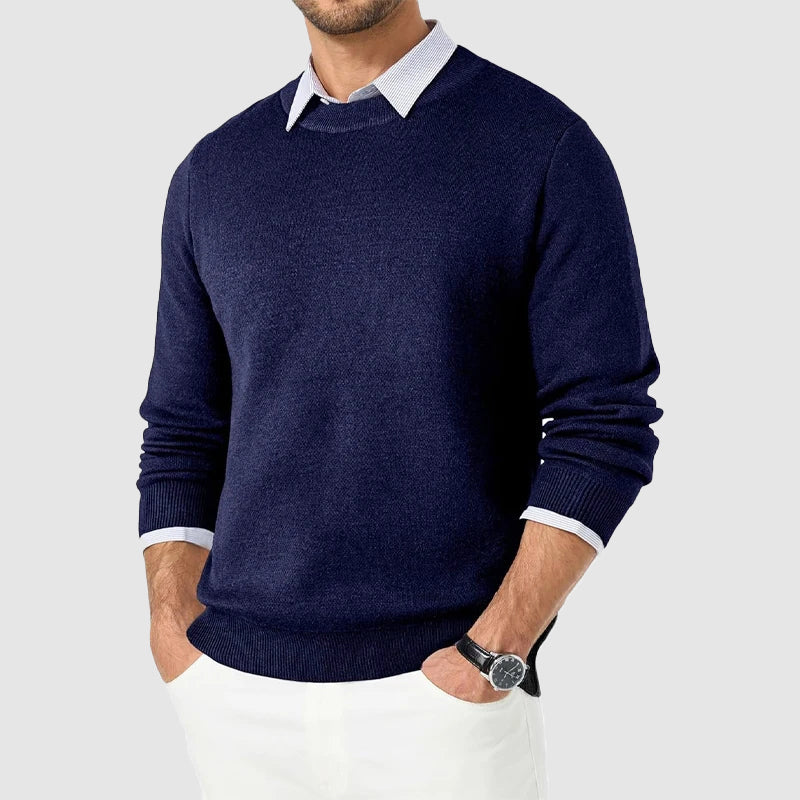 Men's Regular Fit Crew Neck Knit Sweater By Street-Wave Timeless Modern Knit For Everyday And Smart Casual