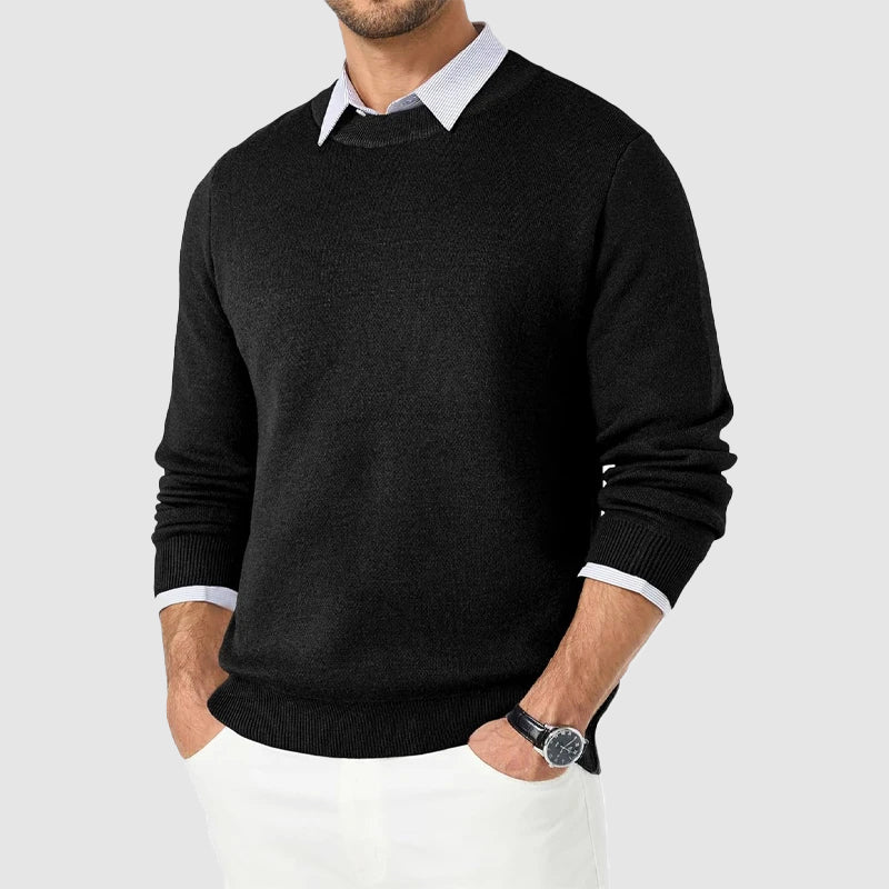 Men's Regular Fit Crew Neck Knit Sweater By Street-Wave Timeless Modern Knit For Everyday And Smart Casual