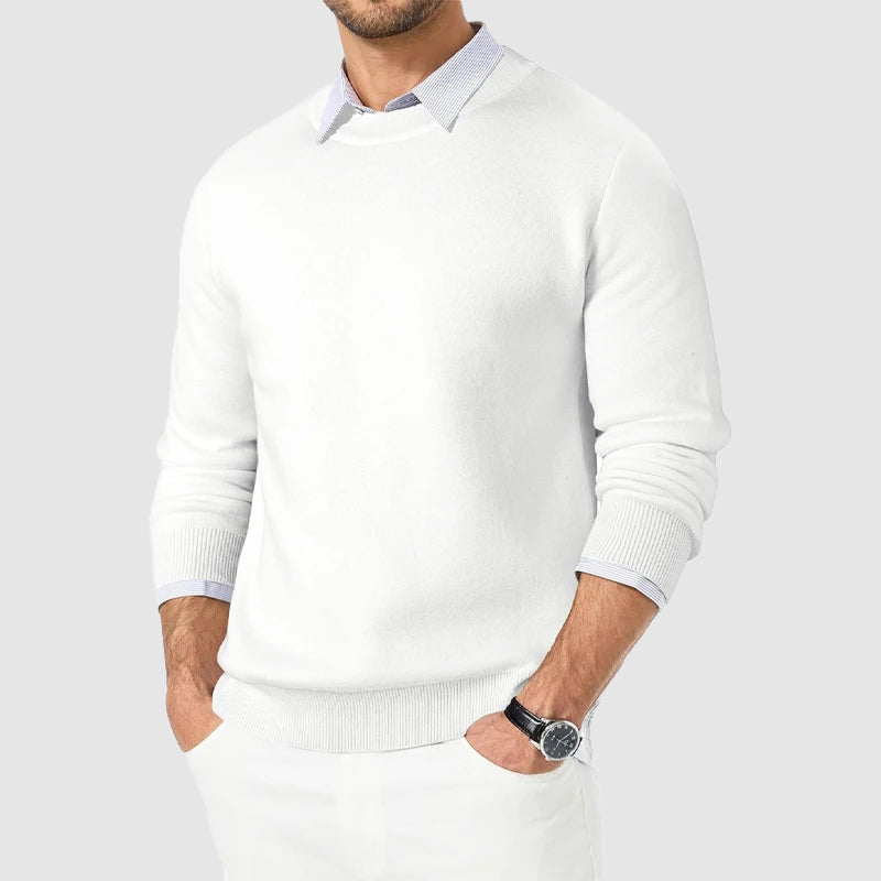Men's Regular Fit Crew Neck Knit Sweater By Street-Wave Timeless Modern Knit For Everyday And Smart Casual