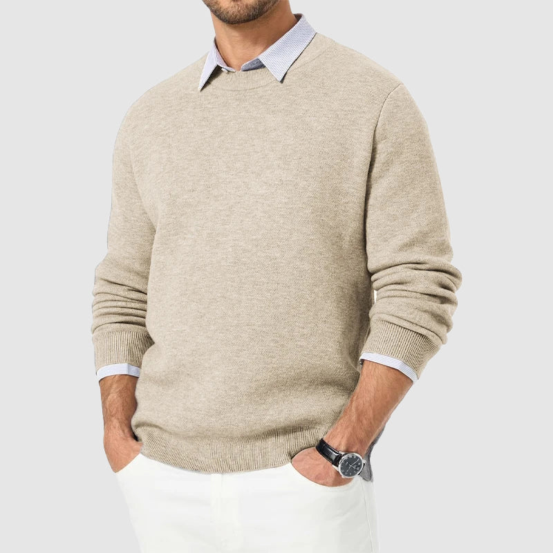 Men's Regular Fit Crew Neck Knit Sweater By Street-Wave Timeless Modern Knit For Everyday And Smart Casual