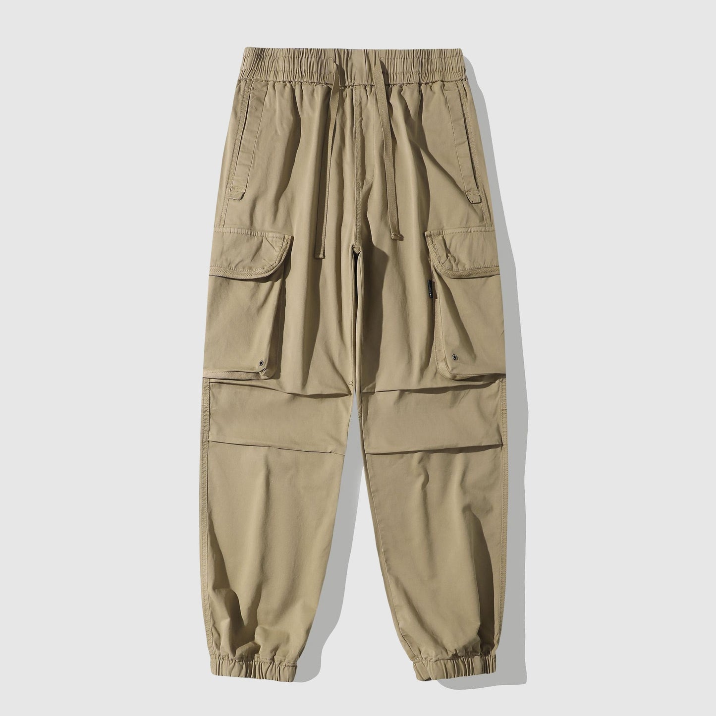 Men's Vintage Washed Cargo Utility Pants With Oversized Pockets And Cinched Cuffs By Street-Wave