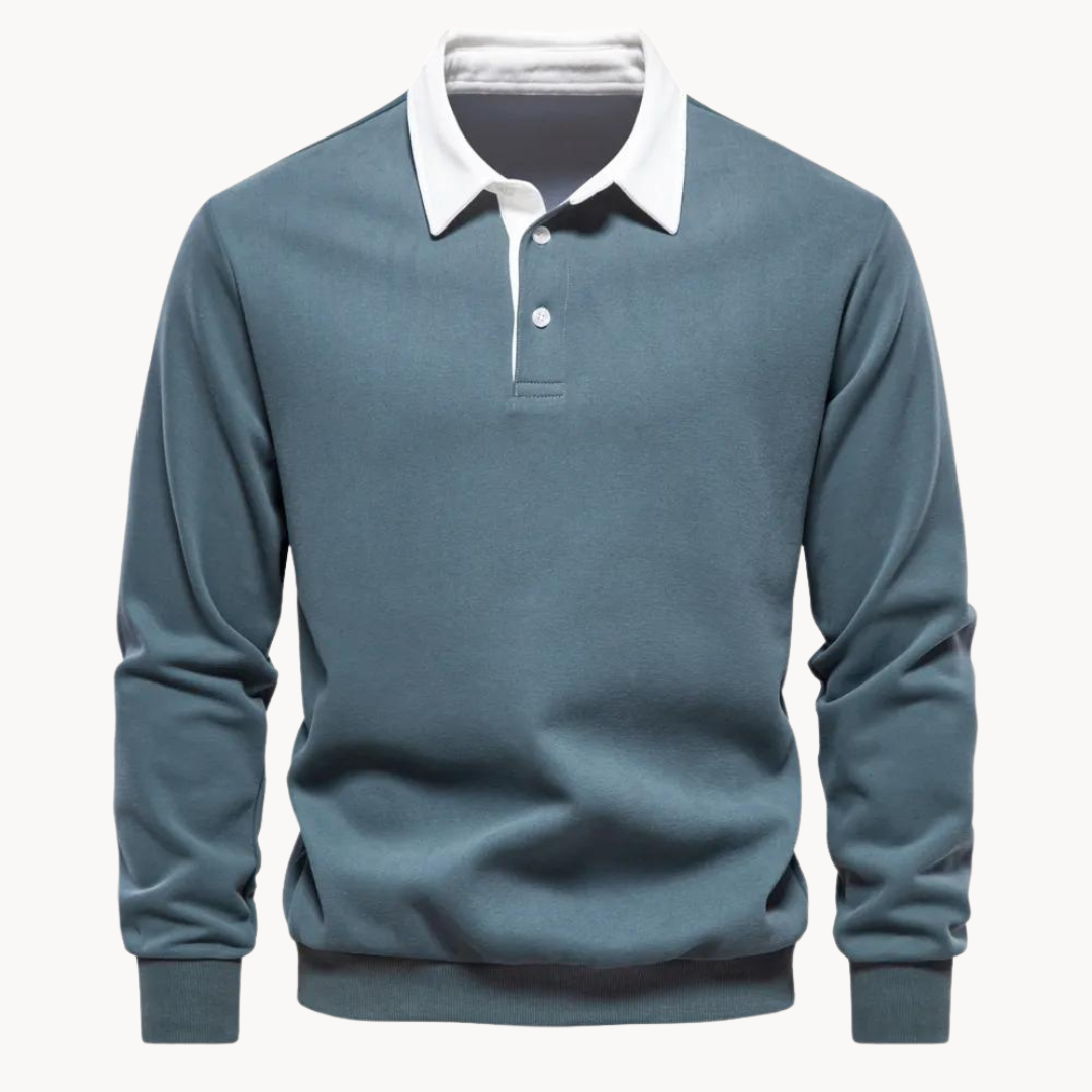 Street Wave Julian Winter Polo Style Knit Sweater For Men Cozy Comfort