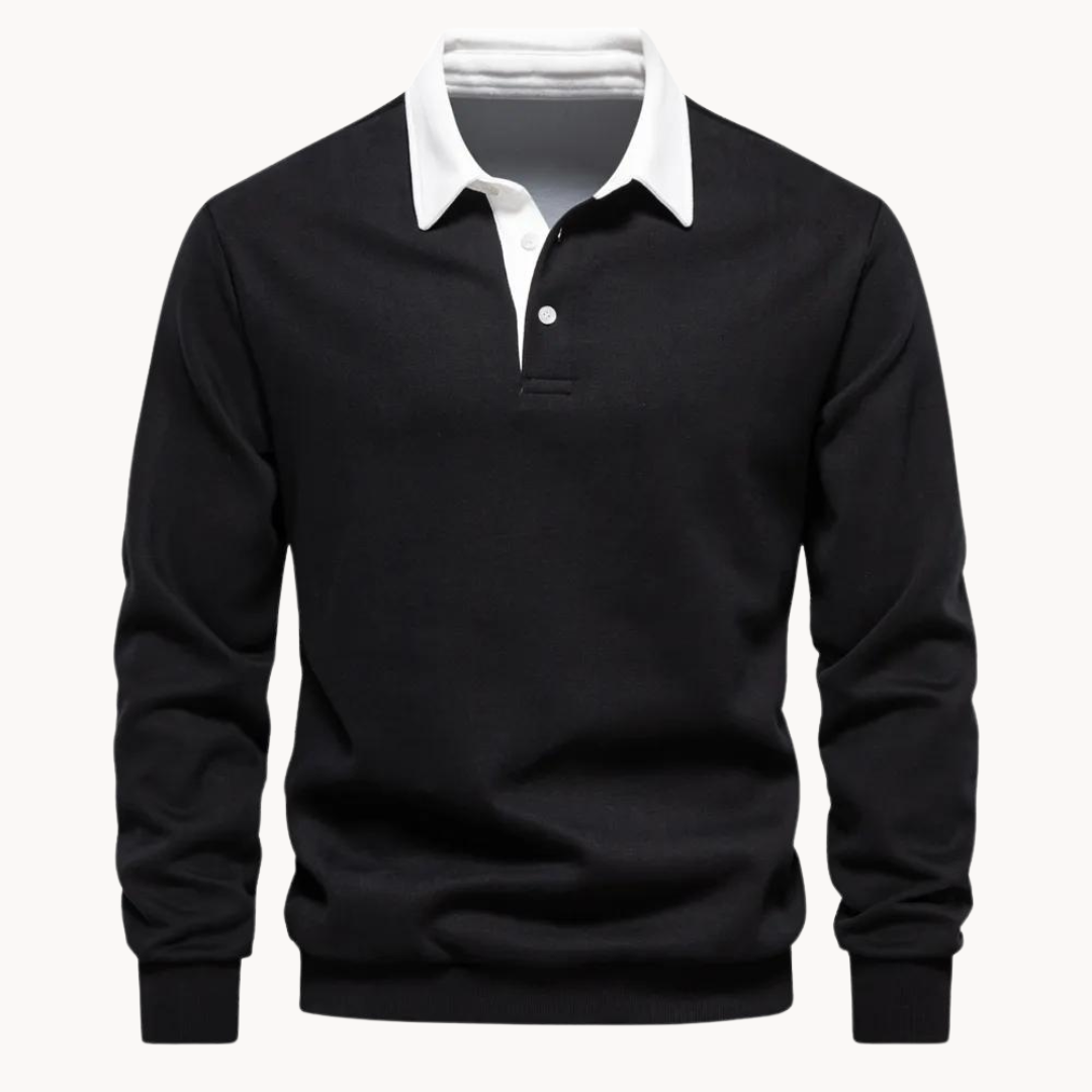Street Wave Julian Winter Polo Style Knit Sweater For Men Cozy Comfort