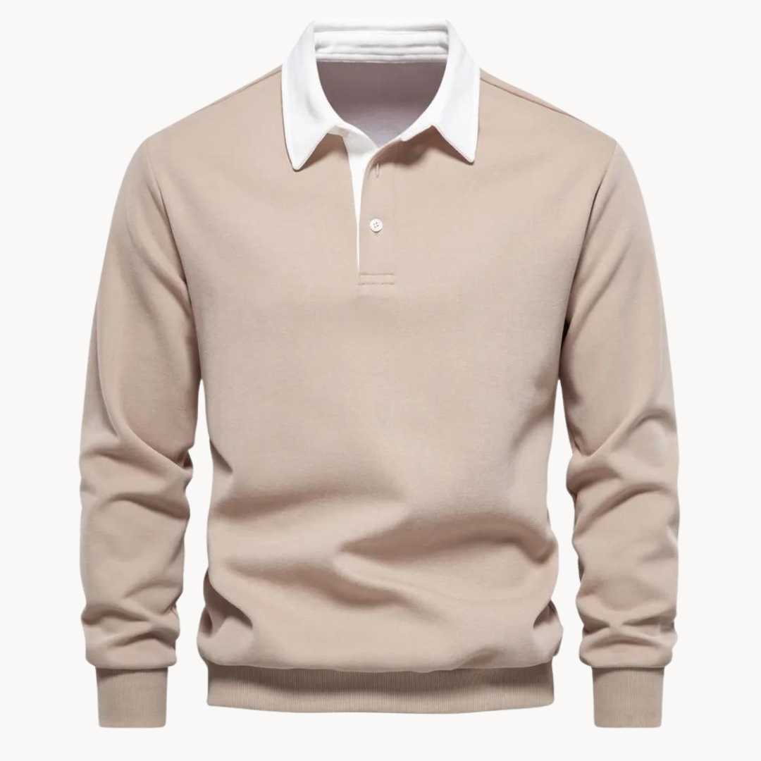 Street Wave Julian Winter Polo Style Knit Sweater For Men Cozy Comfort