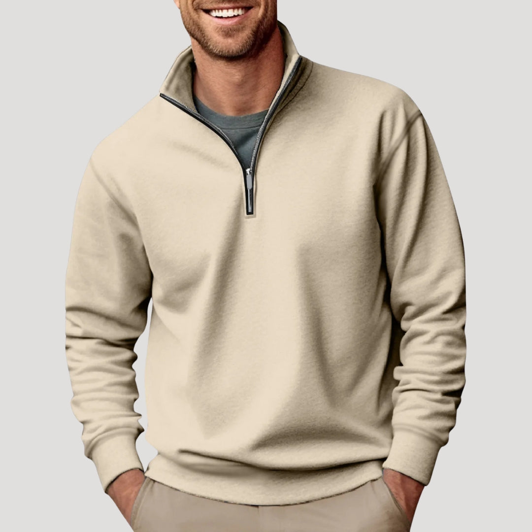 Street Wave Mens Quarter Zip Sweatshirt For Everyday Layering Comfort