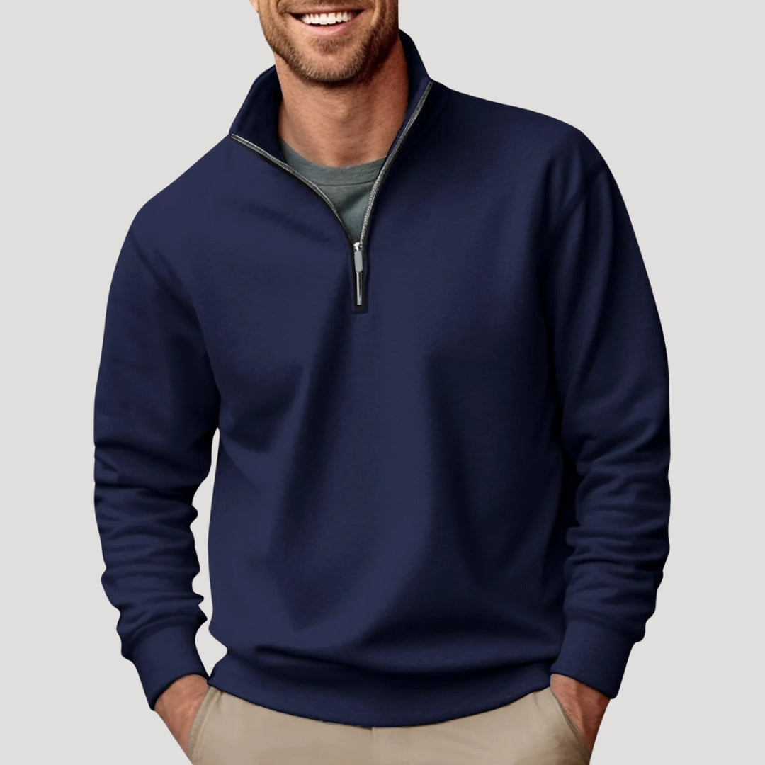Street Wave Mens Quarter Zip Sweatshirt For Everyday Layering Comfort
