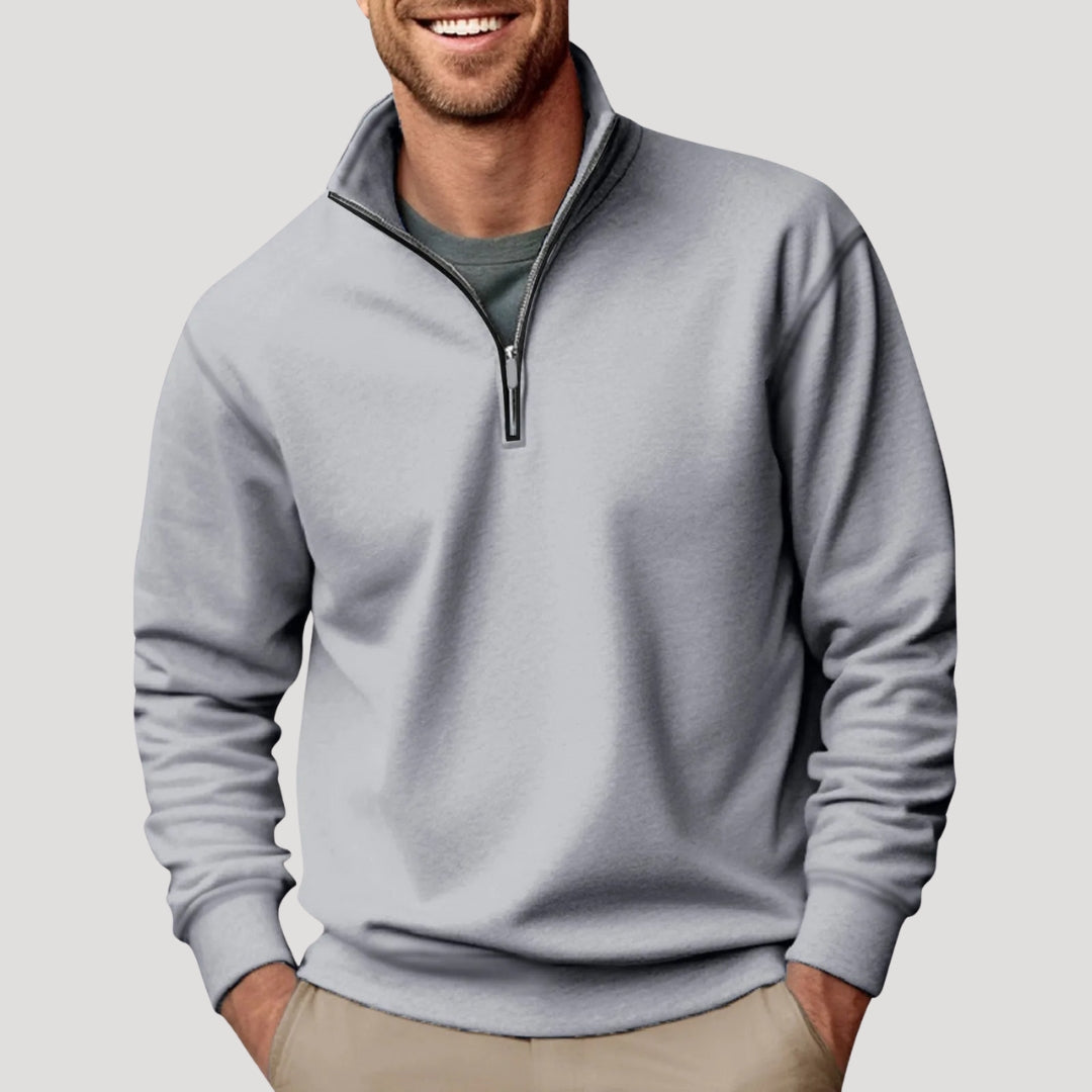 Street Wave Mens Quarter Zip Sweatshirt For Everyday Layering Comfort