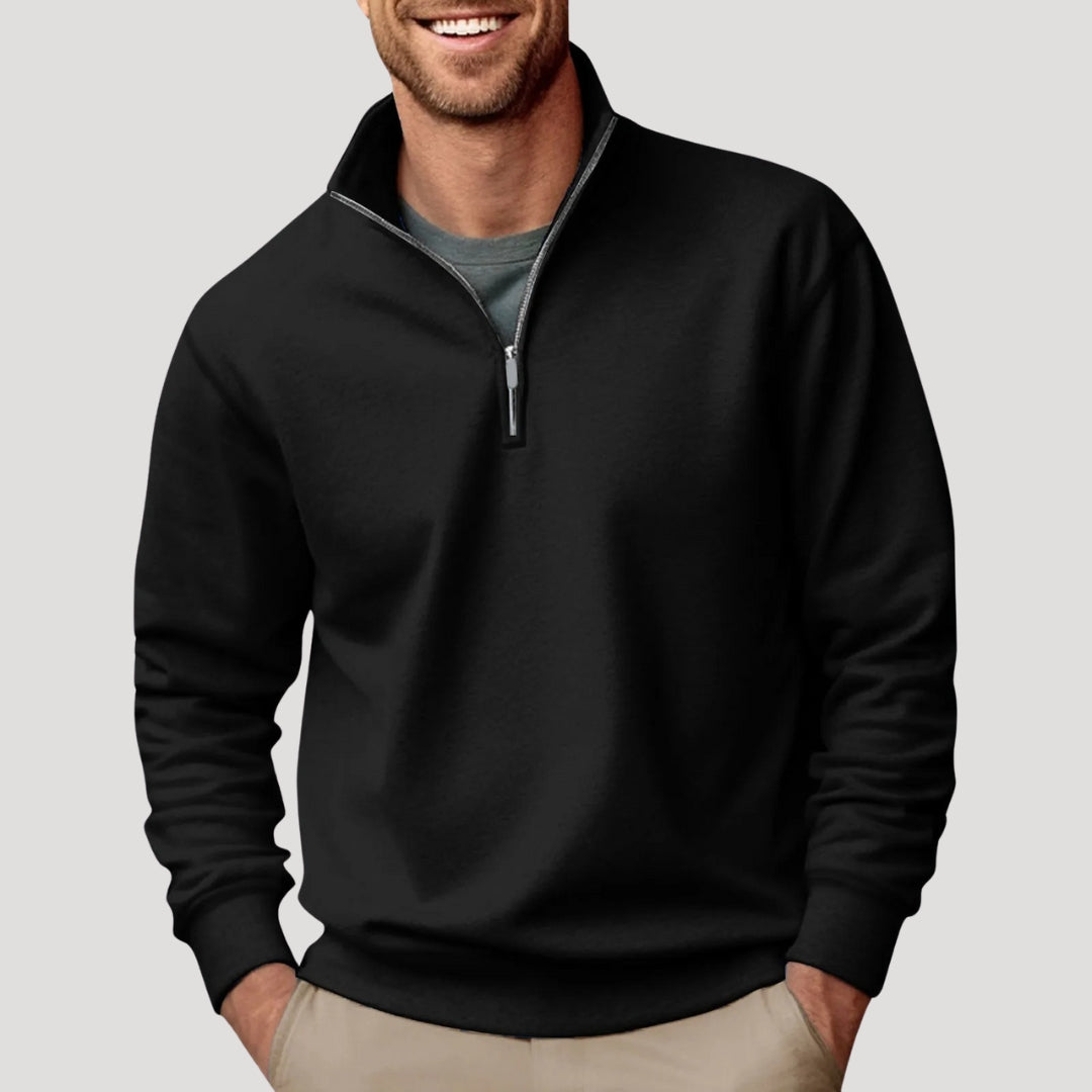 Street Wave Mens Quarter Zip Sweatshirt For Everyday Layering Comfort