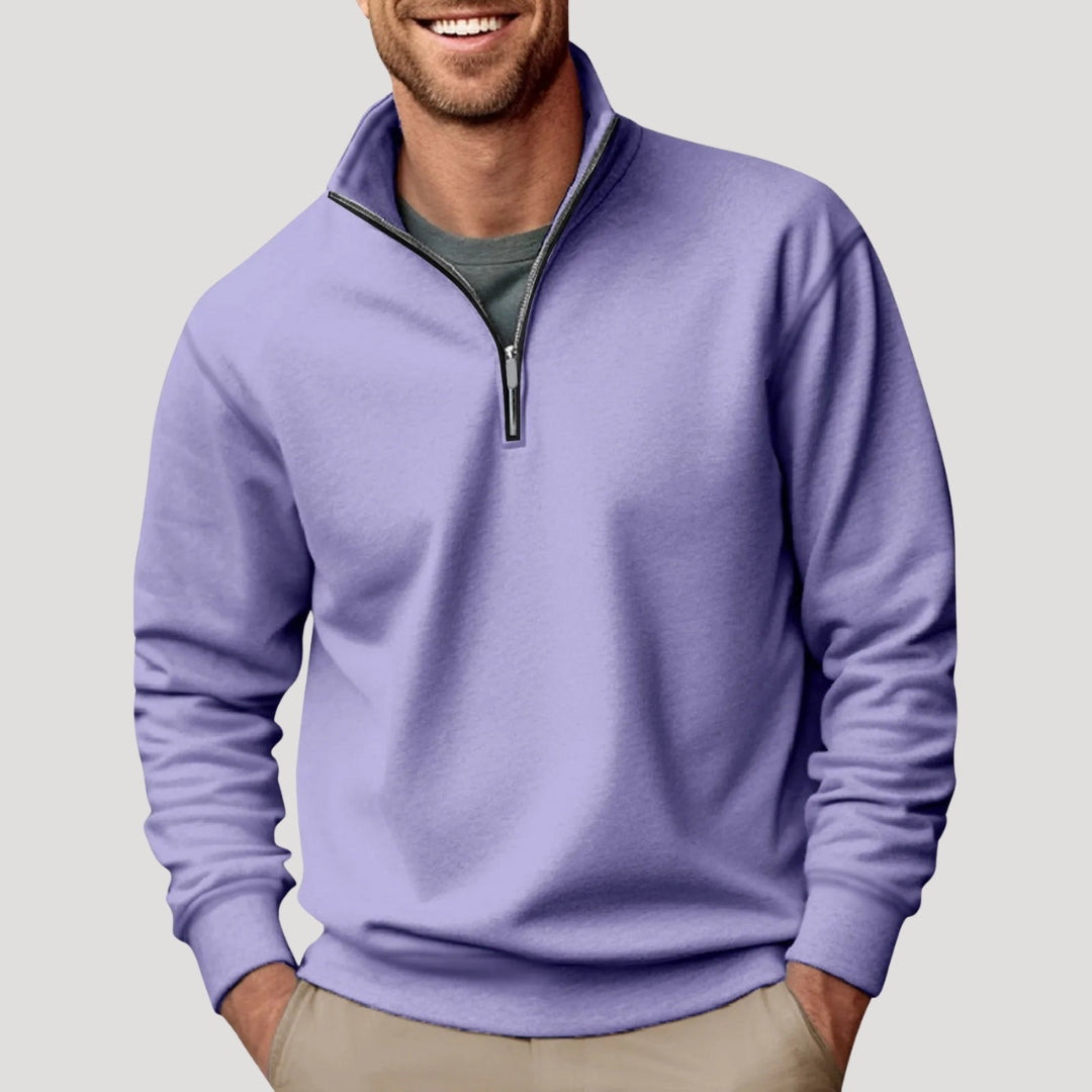 Street Wave Mens Quarter Zip Sweatshirt For Everyday Layering Comfort