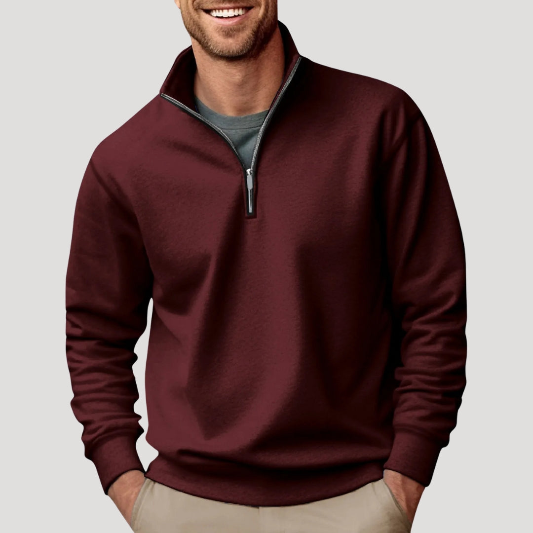 Street Wave Mens Quarter Zip Sweatshirt For Everyday Layering Comfort