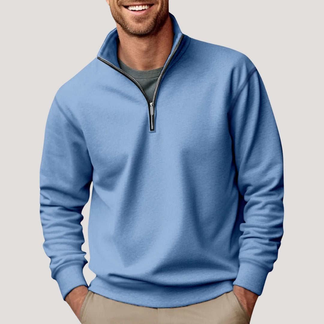Street Wave Mens Quarter Zip Sweatshirt For Everyday Layering Comfort