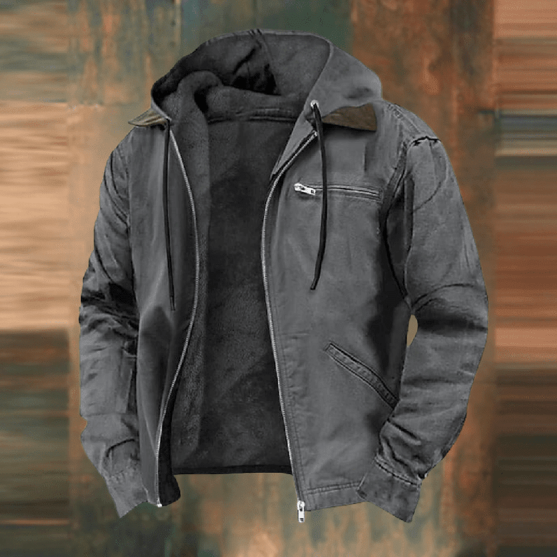 Street Wave Mens Zip Up Hooded Jacket Cozy Fleece Modern Fit