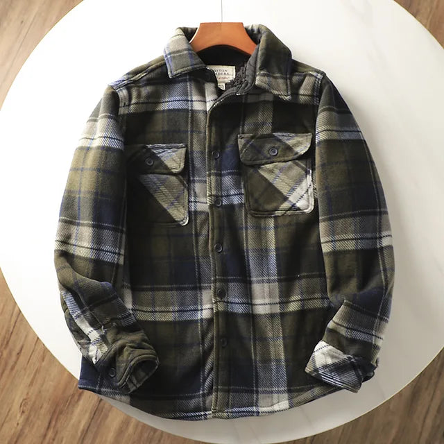 Street-Wave Mens Fleece Jacket With Sherpa Lining Cozy Warmth For Modern Men Outdoor