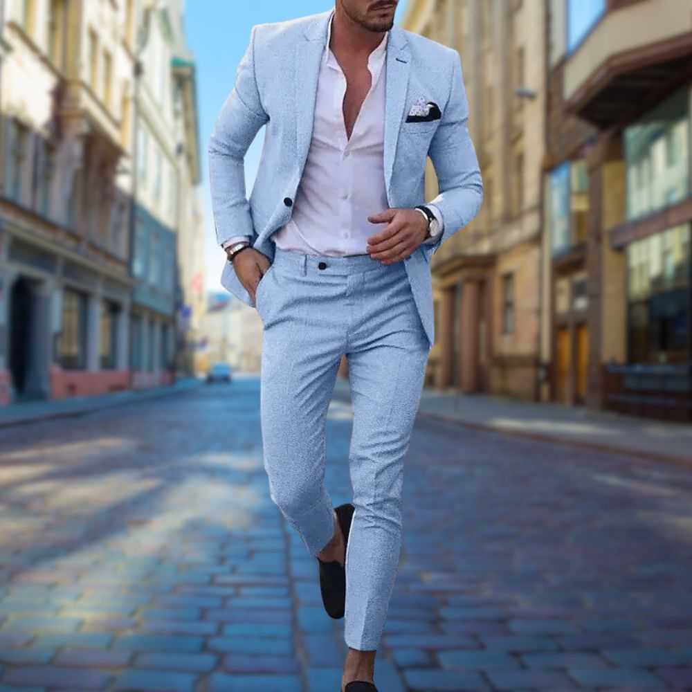 Street Wave Jack Navy Slim Fit Suit For Men Modern Tailored Look