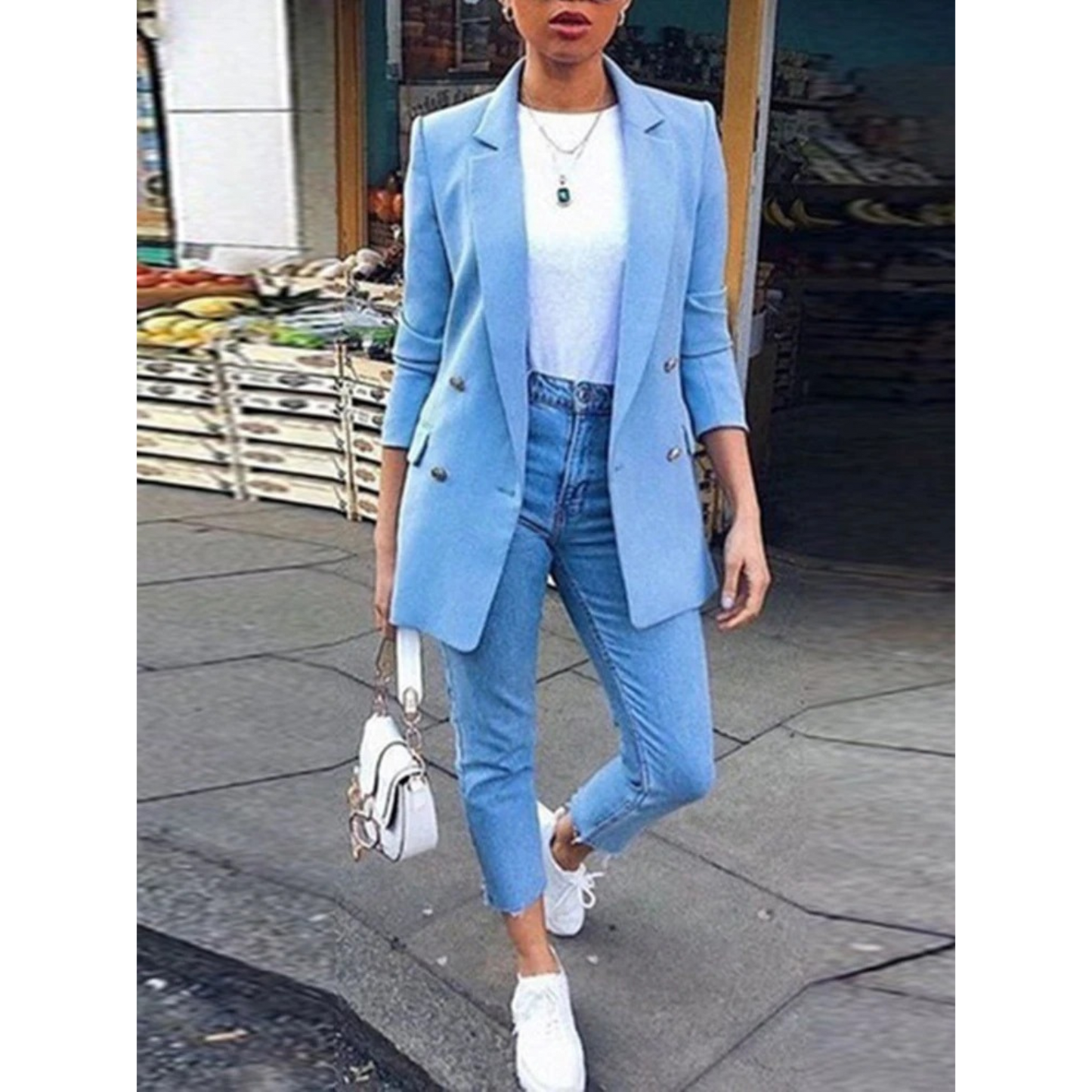 Street-Wave Ava Blazer Neon Yellow Mid-Length for Women All-Day Comfort and Style