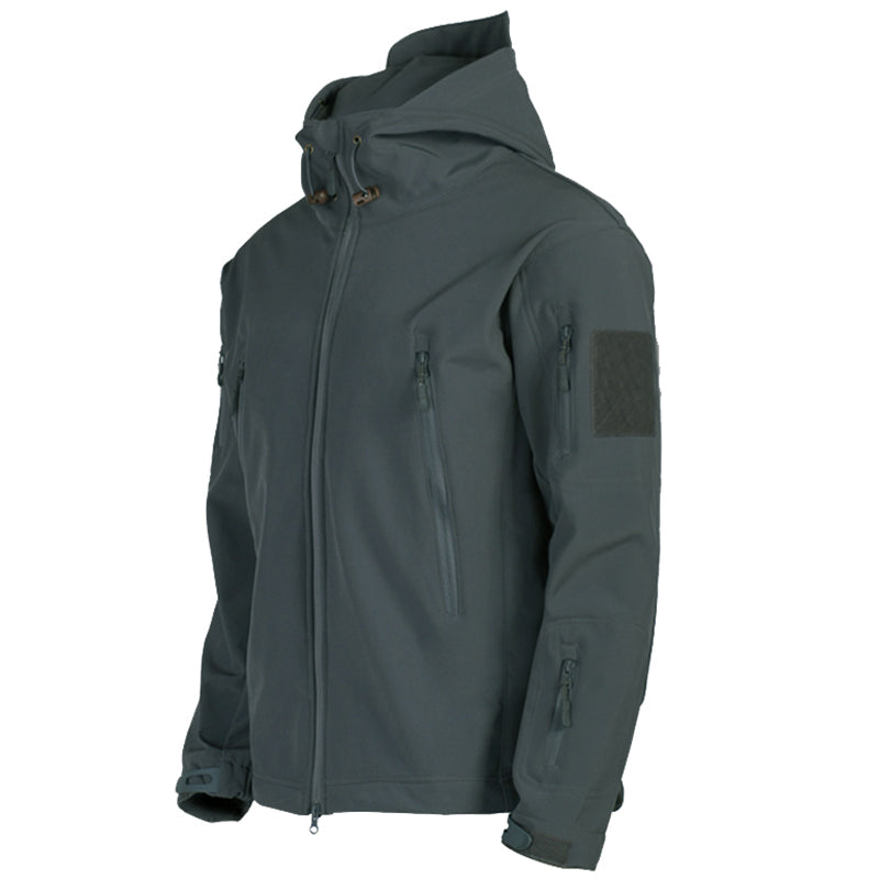 Street Wave Military Outdoor Jacket For Men With Breathable Fabric And Durable Zippered Pockets