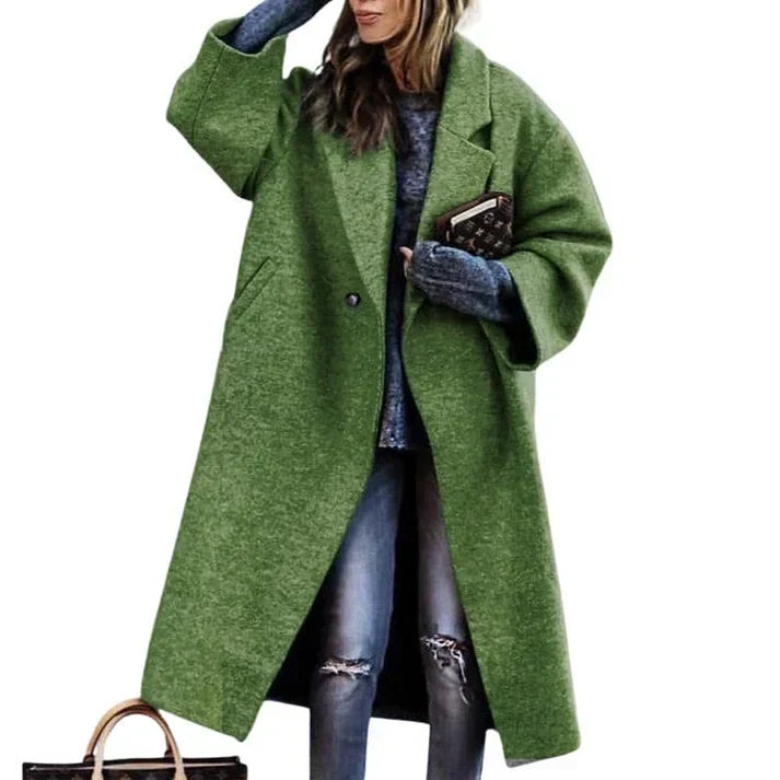 Street-Wave Long Multicolor Plaid Wool Coat For Women Warm Cozy Trendy And Timeless