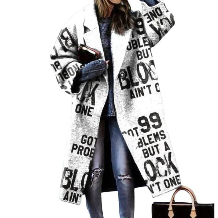 Street-Wave Long Multicolor Plaid Wool Coat For Women Warm Cozy Trendy And Timeless