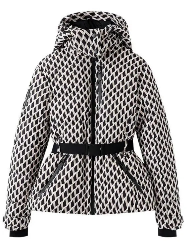 Street-wave Womens Insulated Ski Jacket With Waist Belt For Winter All Season Snow Sports