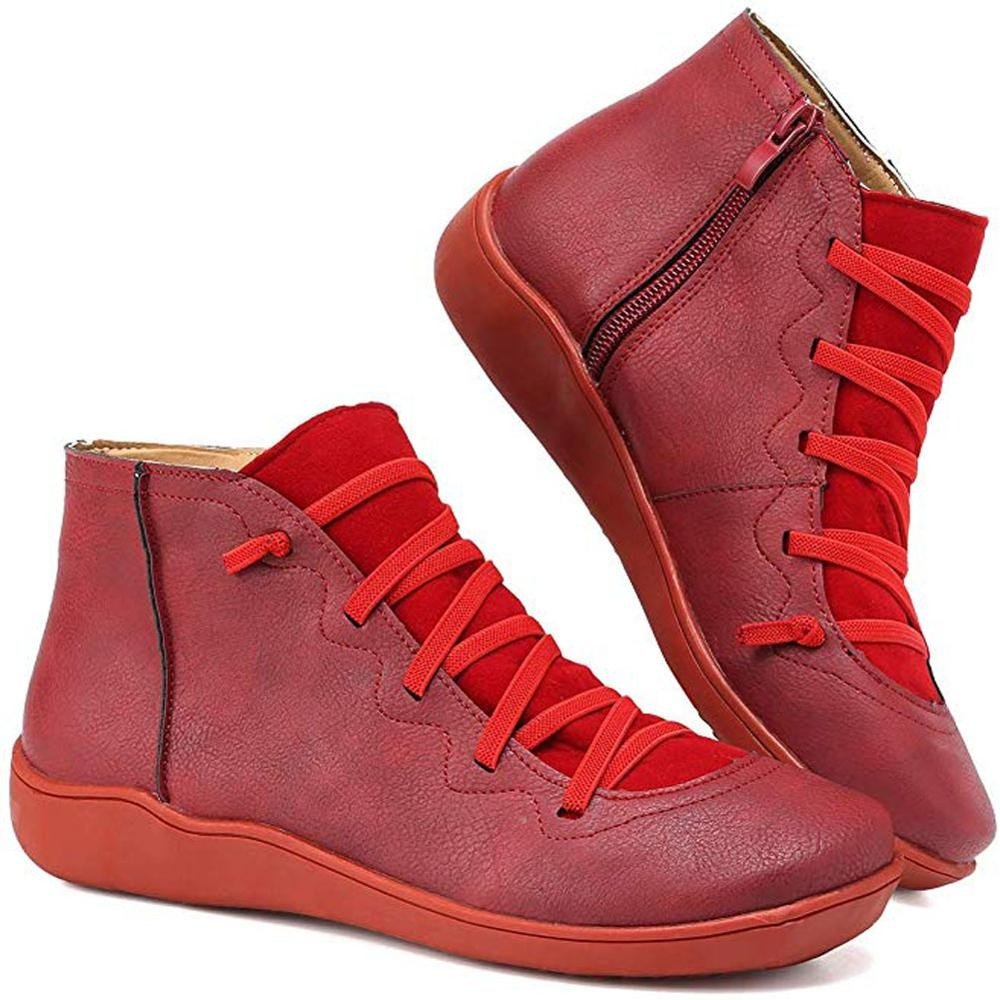 Street-Wave Minimalist Lace-Up Ankle Boots for Women Stylish Versatile