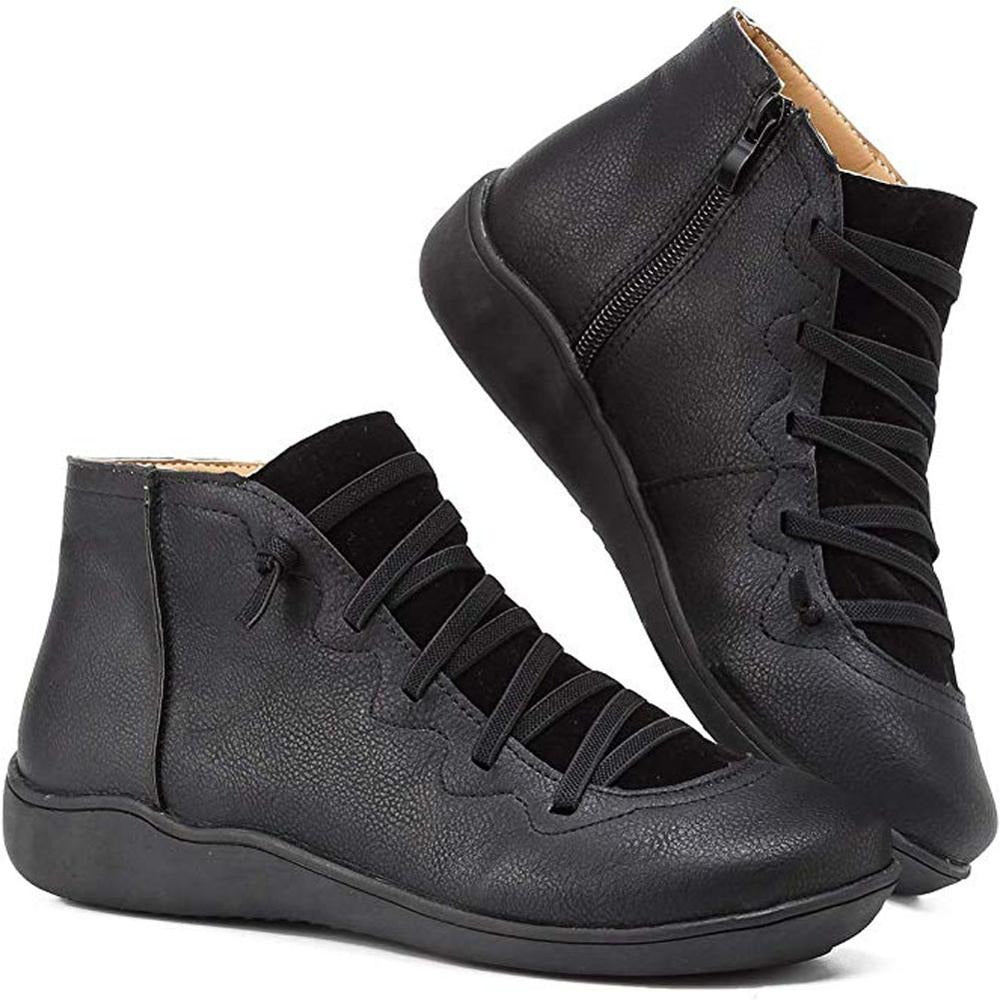 Street-Wave Minimalist Lace-Up Ankle Boots for Women Stylish Versatile