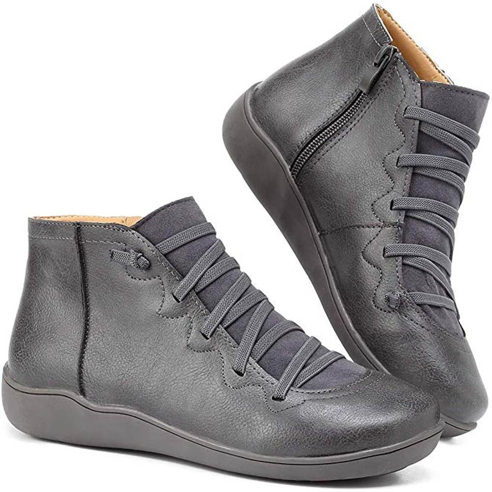 Street-Wave Minimalist Lace-Up Ankle Boots for Women Stylish Versatile