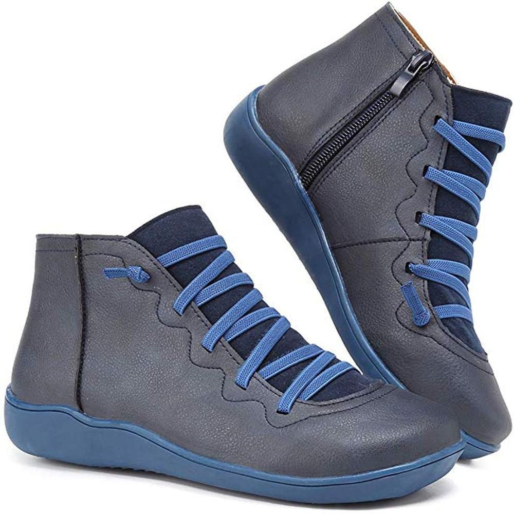 Street-Wave Minimalist Lace-Up Ankle Boots for Women Stylish Versatile