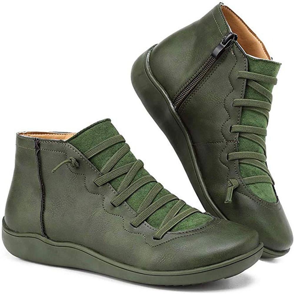 Street-Wave Minimalist Lace-Up Ankle Boots for Women Stylish Versatile