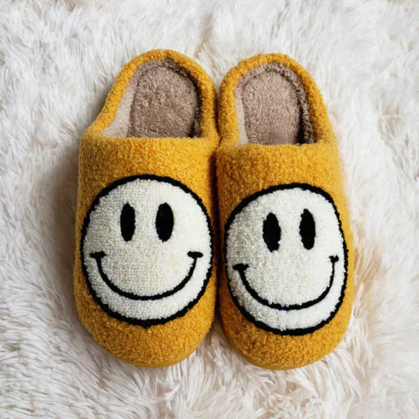 Street Wave Smiley Face Slippers Warm Cozy Budget Friendly Comfort For Budget Conscious Homebodies