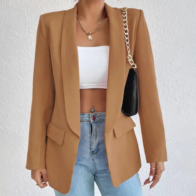 Street Wave Womens Elegant Classic Tailored Fall Blazer For Office And Evening Wear In Chic Styles