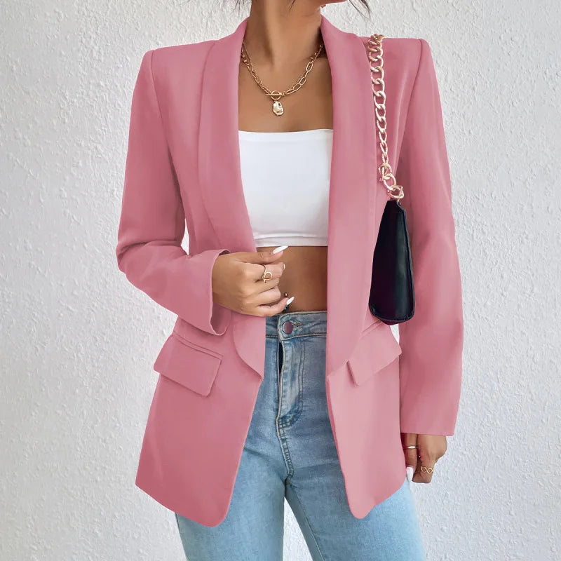 Street Wave Womens Elegant Classic Tailored Fall Blazer For Office And Evening Wear In Chic Styles