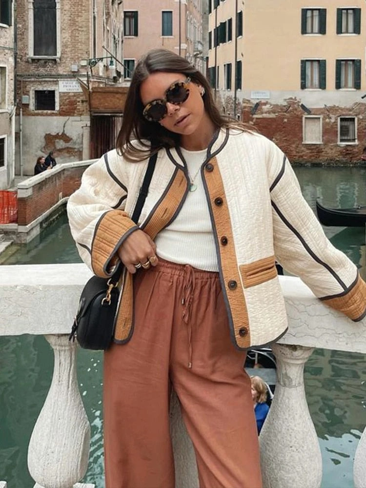 Viktoria Handcrafted Patchwork Cotton Jacket By Street Wave For Women Premium Unique Style