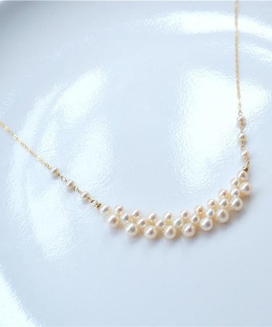 Collier princesse moderne en alliage de cuivre et or avec perles - Street-Wave