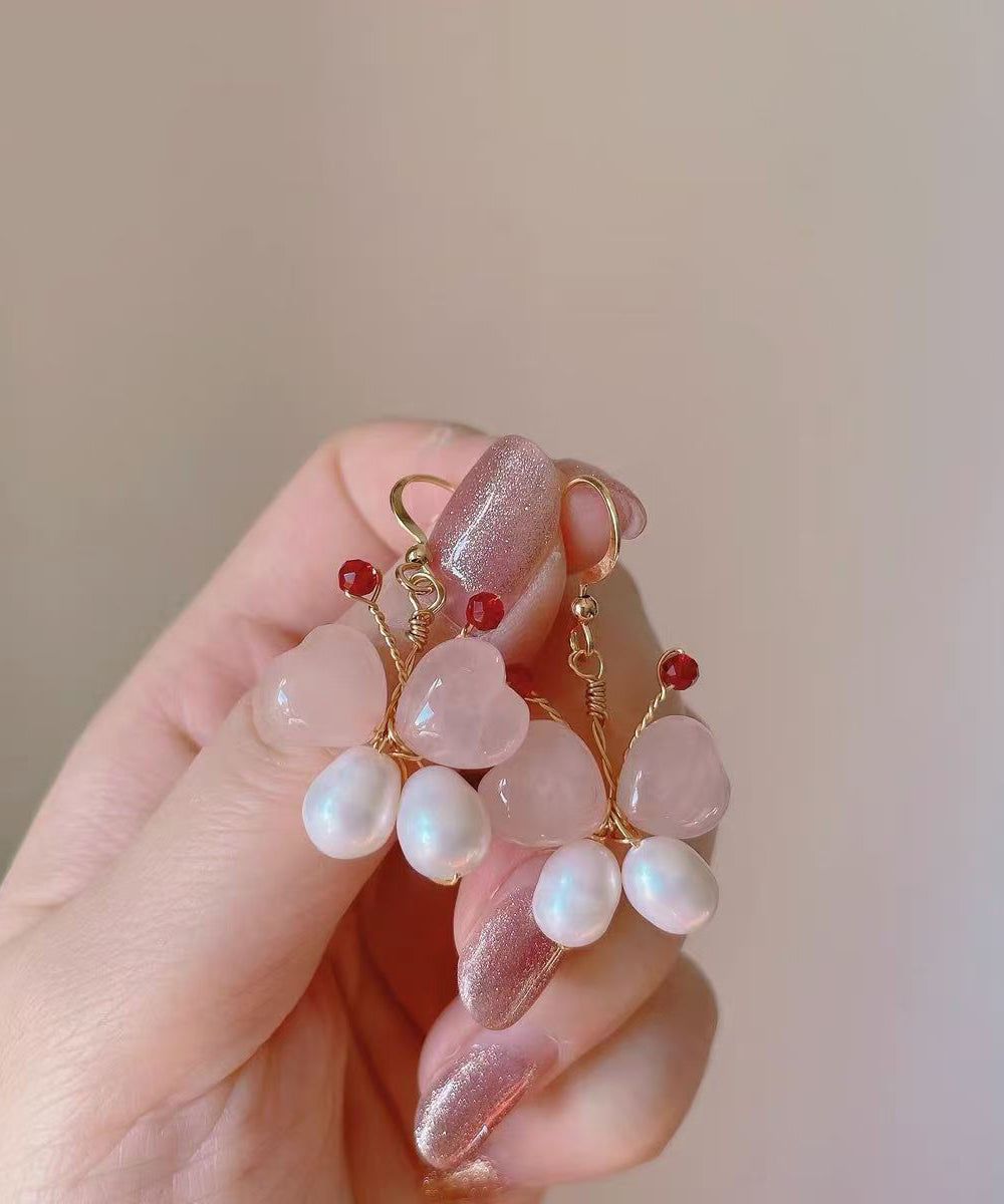 Boucles d'oreilles pendantes modernes en argent sterling doré et cristal avec perles et papillon - Street-Wave
