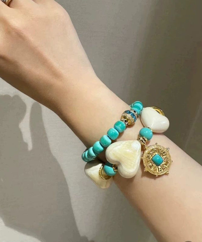 Bracelet à breloques moderne en alliage de cuivre multicolore avec bouchon de lait et fromage - Street-Wave