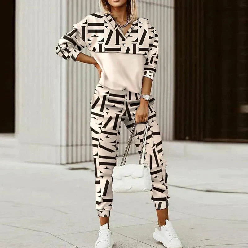Women’s Zip Tracksuit Set Relaxed Fit With Animal Print By StreetWave