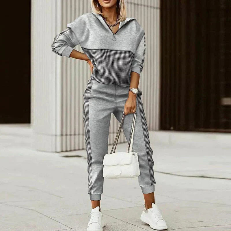 Women’s Zip Tracksuit Set Relaxed Fit With Animal Print By StreetWave