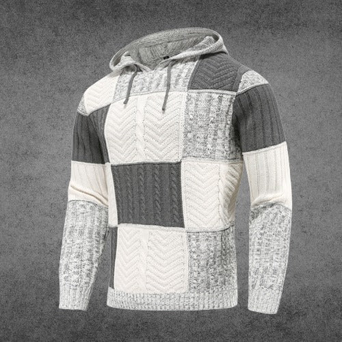Streetwave Patchwork Hoodie Cotton Blend Unique Comfort Everyday Streetwear For Trendsetters