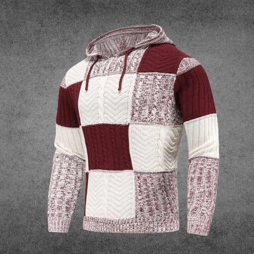 Streetwave Patchwork Hoodie Cotton Blend Unique Comfort Everyday Streetwear For Trendsetters