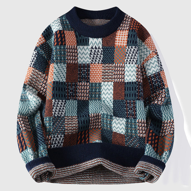 Multicolor Chunky Woven Winter Sweater