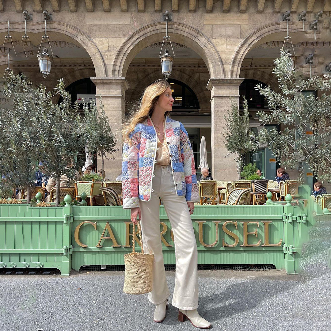 Street-Wave Floral Jacket For Women, Vibrant Blossom Design, Comfortable Everyday Wear