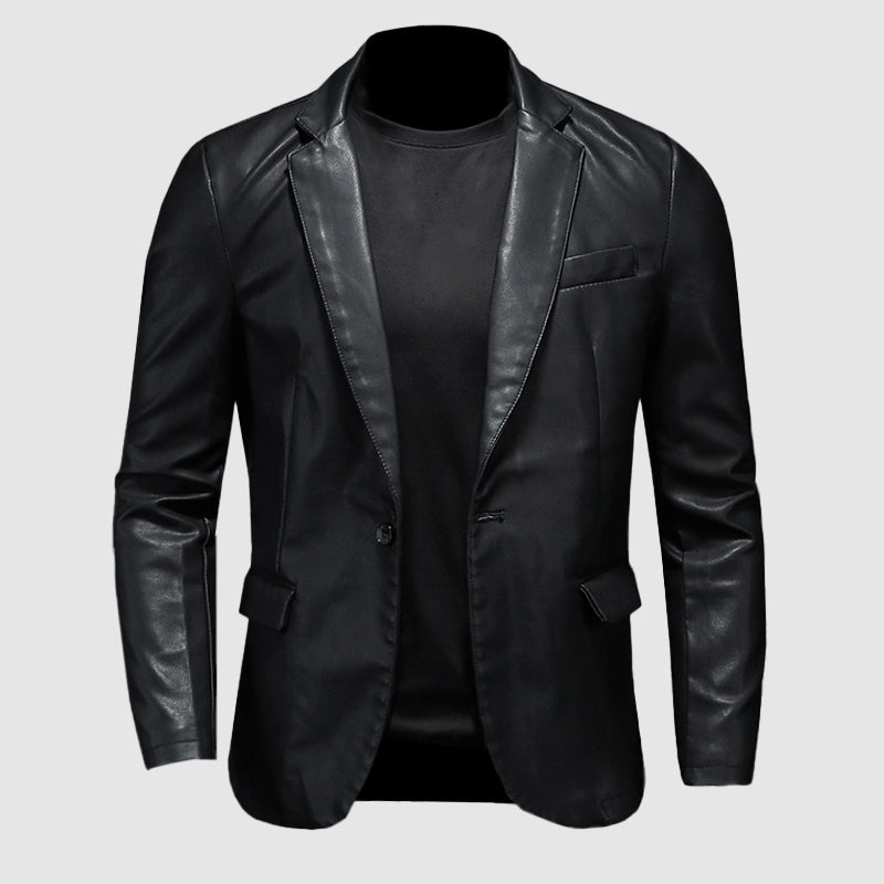 Street Wave Leather Jacket For Men Flattering Silhouette With Elegant Sporty Cut
