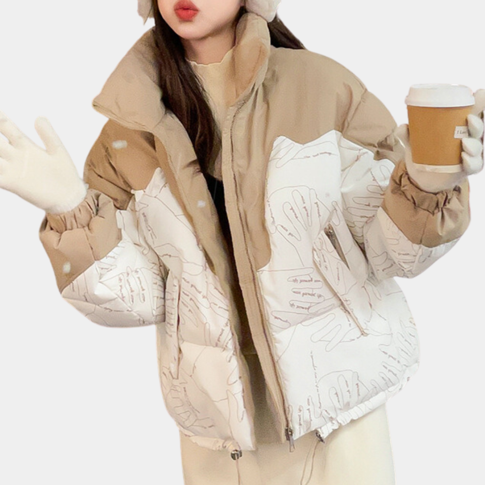 Street-wave Extra Warm Puffer Jacket For Women With Hood Stylish Winter Coat For Cold Weather