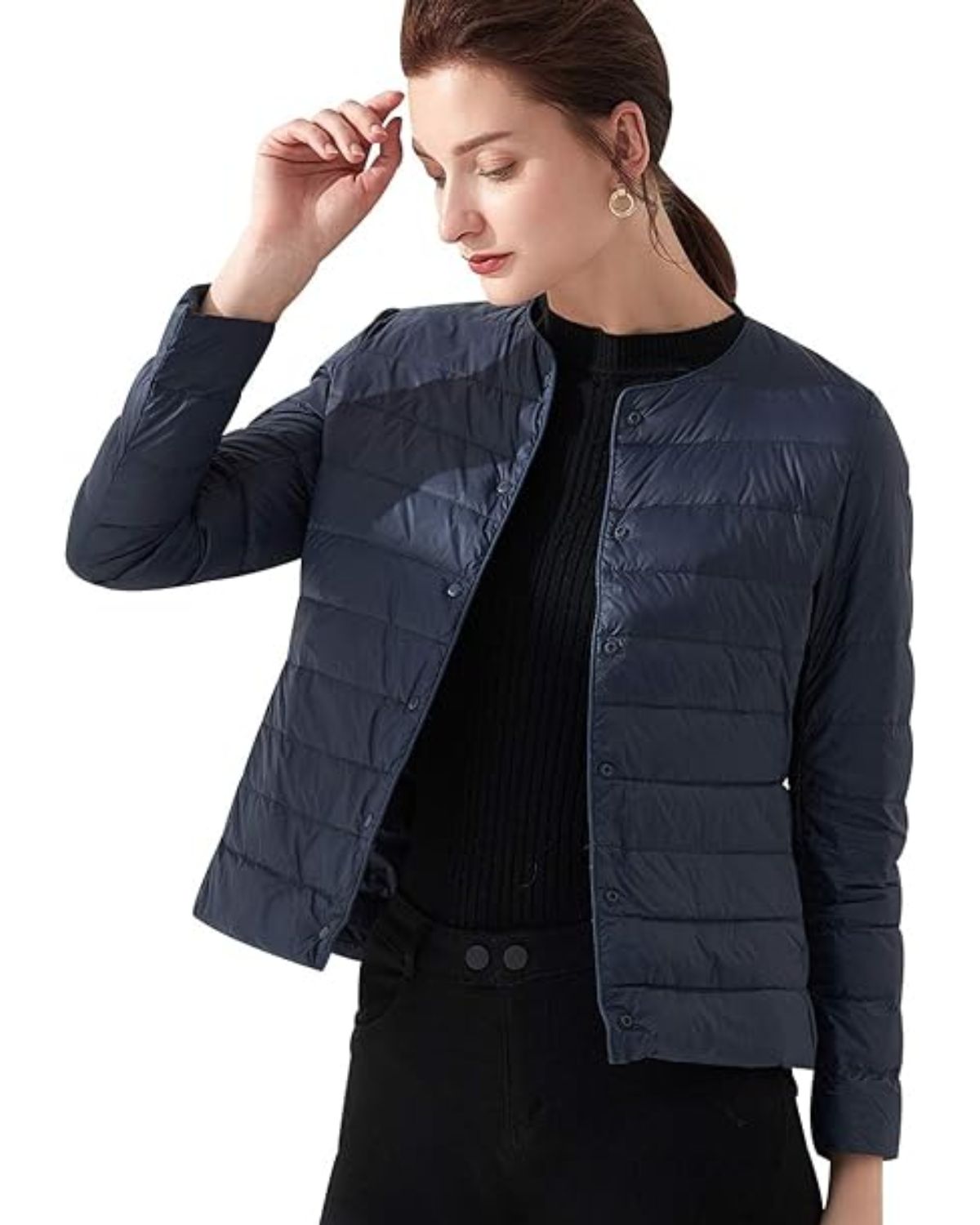 Street Wave Lightweight Down Jacket For Women Cozy Warmth Quilted Puffer Coat Essentials
