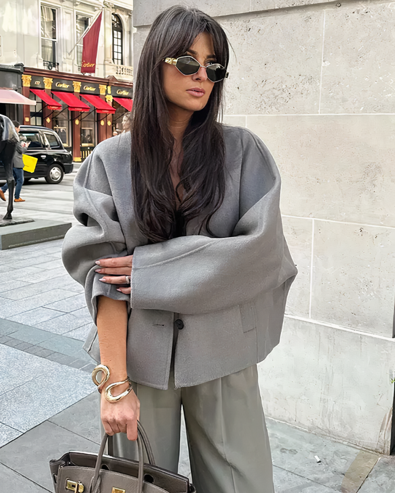Street-wave Double Layer Jacket for Women, Chic Oversized Versatile Coat for Casual and Semi Formal