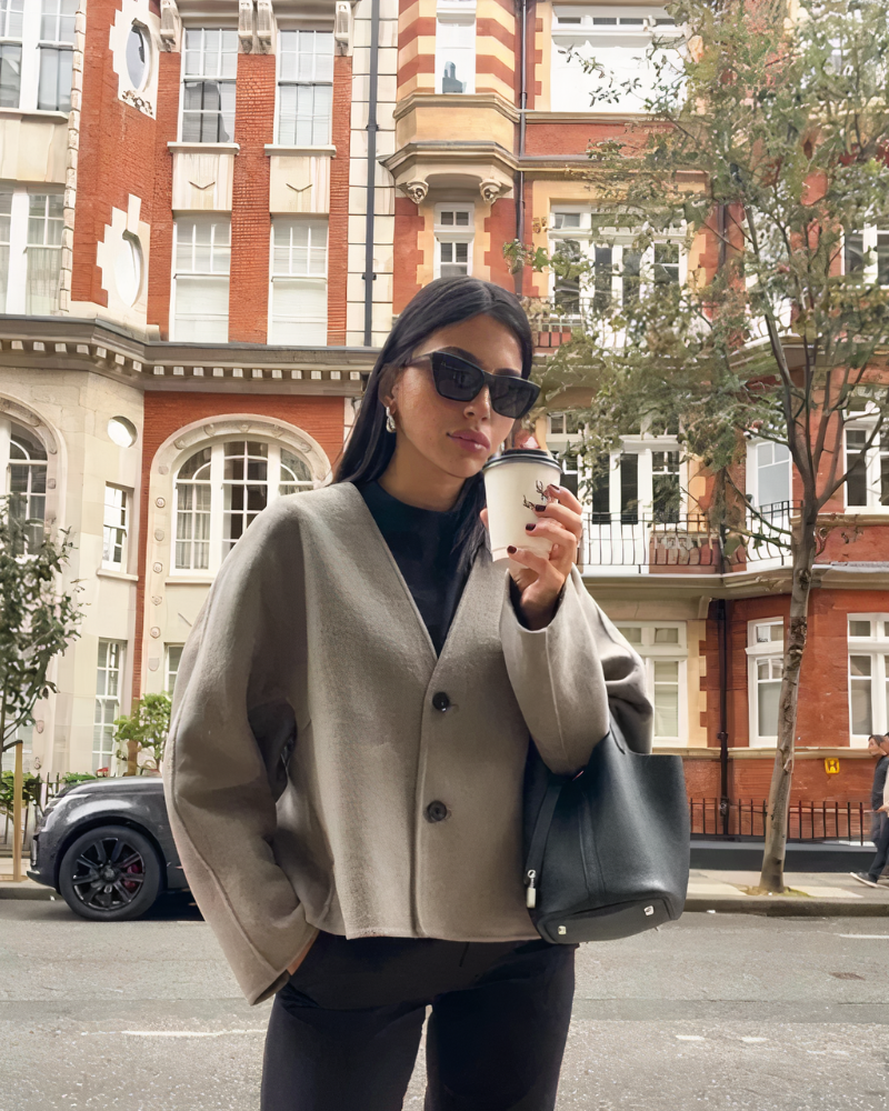 Street-wave Double Layer Jacket for Women, Chic Oversized Versatile Coat for Casual and Semi Formal