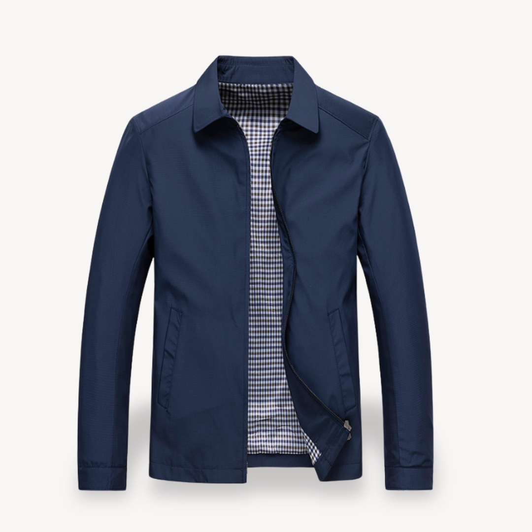 Nordisk Flair Mens Lightweight Jacket With Zipper Closure And Shirt Collar Tailored Fit Breathable Material