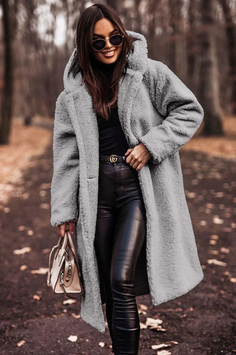 Street-Wave Teddy Coat Niana For Women Ultra Warm Cozy Plush Overcoat With Roomy Fit