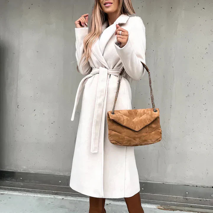 Street Wave Wool Blend Trench Coat For Women With Elegant Fit And Premium Craftsmanship